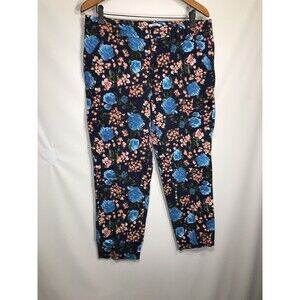 Merona Pants Size 14 Floral Print Classic Fit Multicolor print